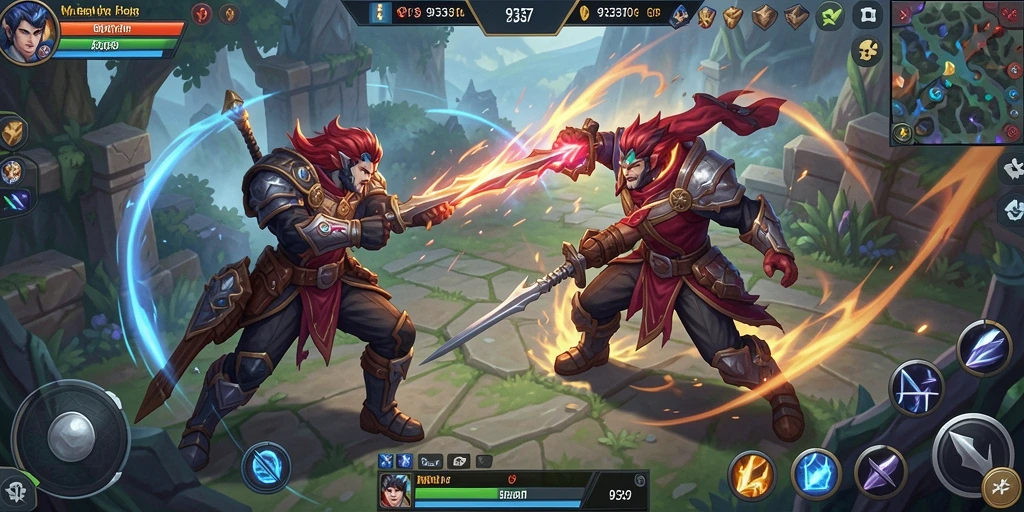 Gameplay seru dengan pertarungan tim dalam 93337.