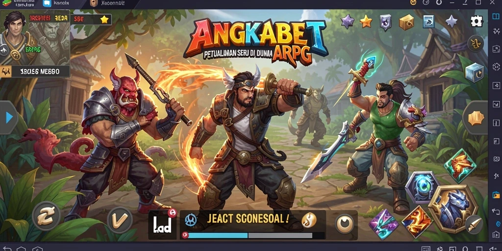 Tampilan gameplay mendebarkan di dunia fantasi ANGKABET.