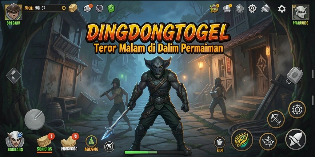 Gameplay DINGDONGTOGEL menampilkan suasana horor yang mencekam dan menegangkan.