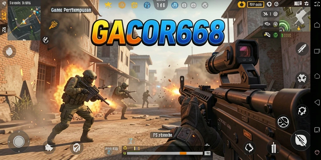 Tangkapan layar gameplay intens dalam pertempuran FPS.