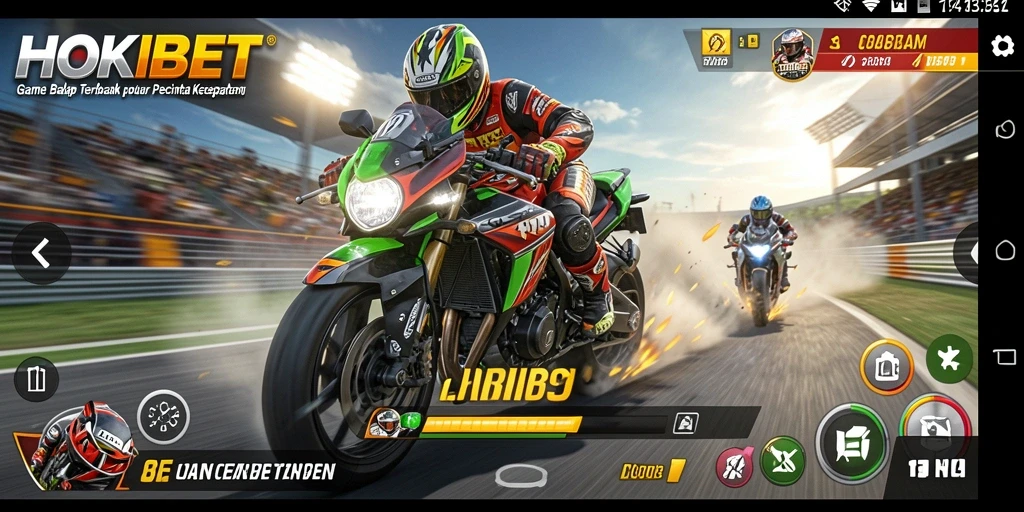Gameplay HOKIBET yang mendebarkan dalam balapan cepat.