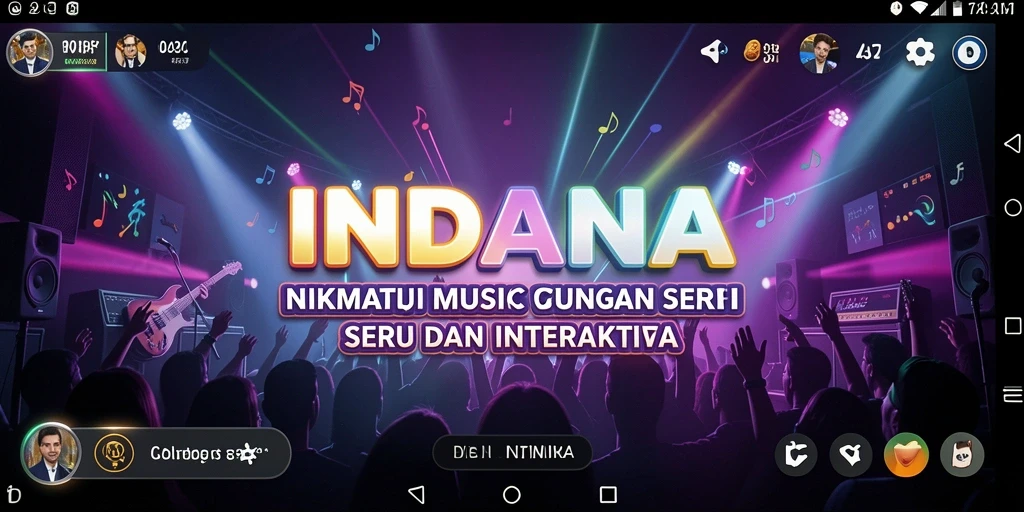 Tampilan gameplay INDAAA yang interaktif dan penuh warna.