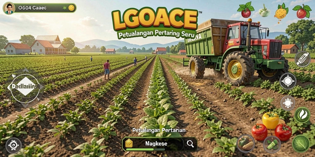 Tampilan screenshot LGOACE menunjukkan keindahan kebun yang terawat.