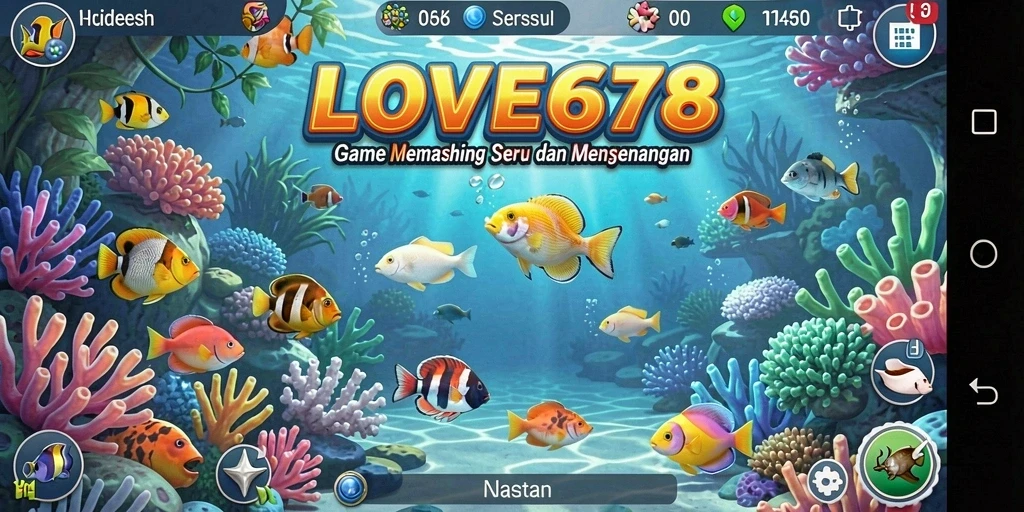 Tampilan gameplay LOVE678 yang memukau saat memancing ikan.
