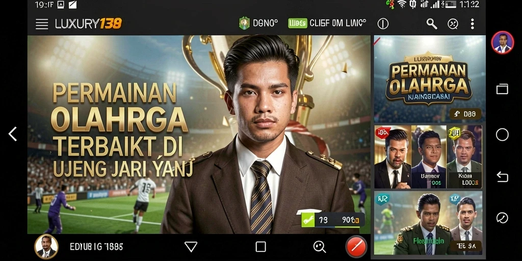 Screenshot LUXURY138 menampilkan aksi seru permainan olahraga.
