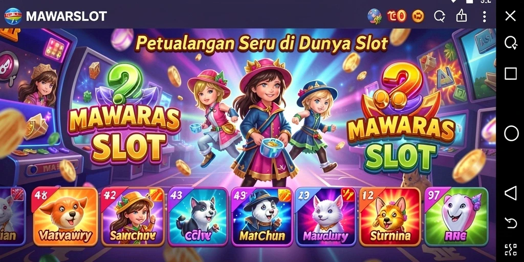 Tangkapan layar utama memperlihatkan gameplay seru di dunia petualangan slot.
