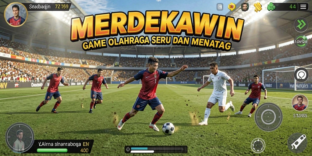 Gameplay seru MERDEKAWIN menampilkan karisma olahraga.