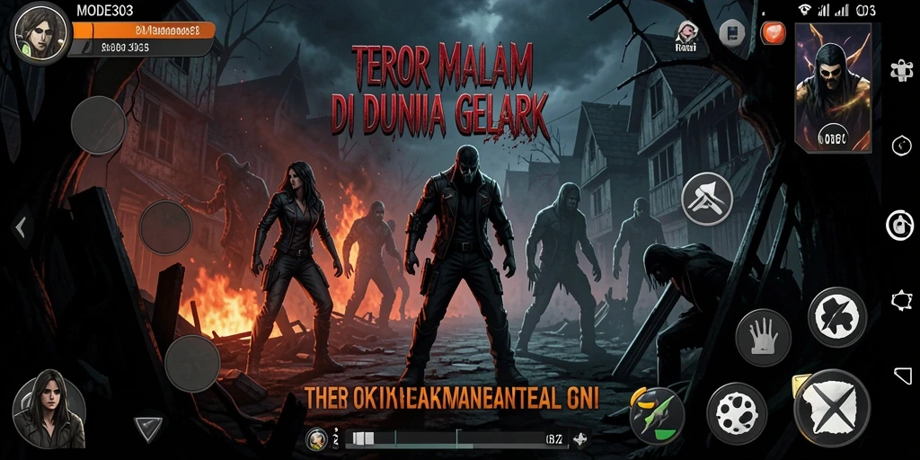 Tangkapan layar dari gameplay menegangkan di MODE303.