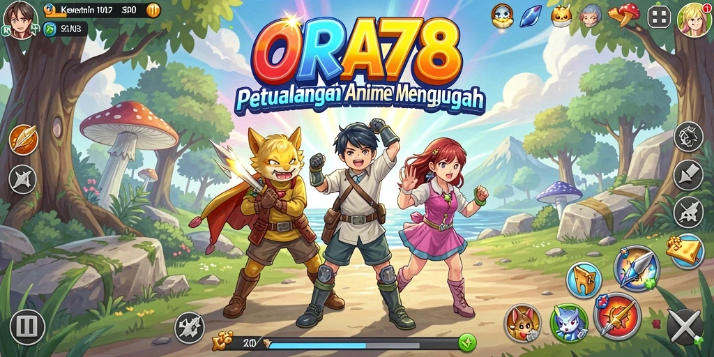 Tampilan menarik dari gameplay Anime di ORA78.