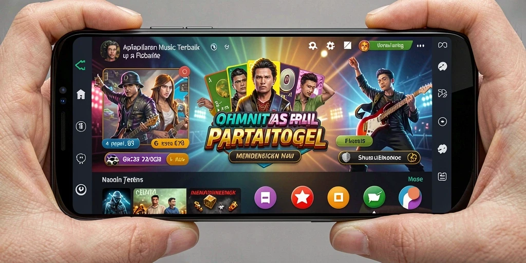 Tampilan antarmuka PARTAITOGEL yang menarik saat memainkan musik.