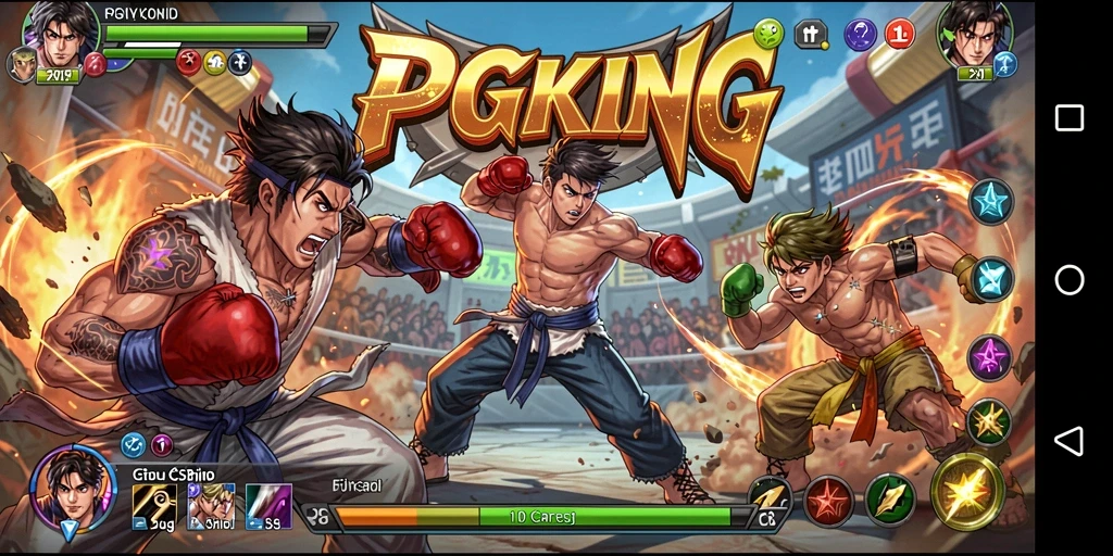 Gameplay seru PGKING dengan pertarungan tidak terduga.