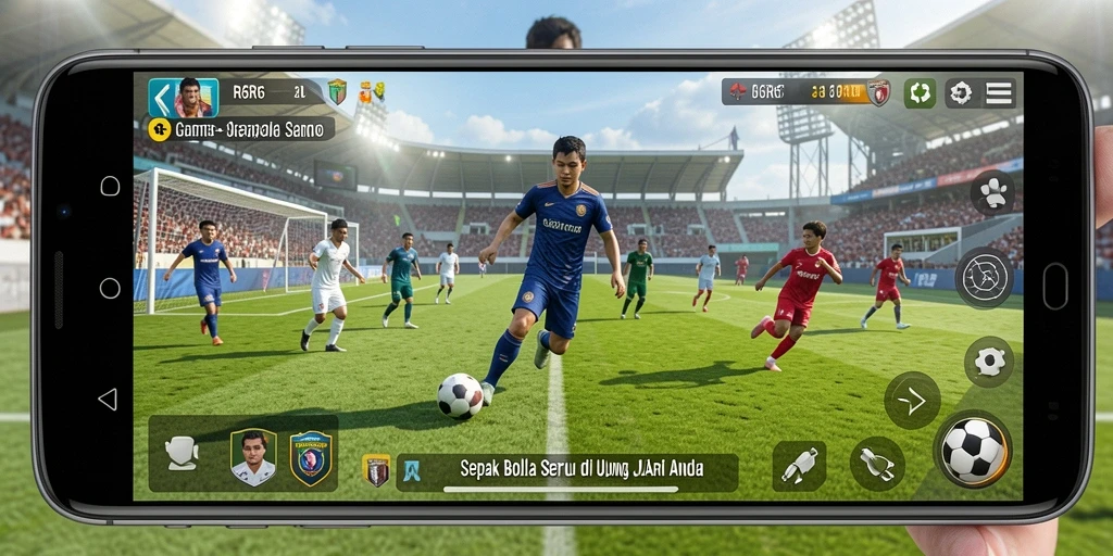 Gameplay menegangkan R6R6 di lapangan sepak bola.