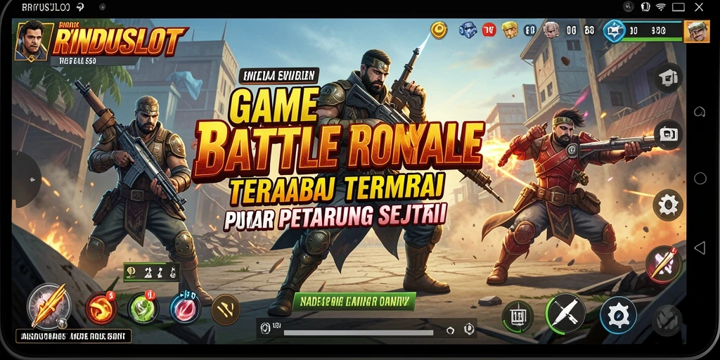Tampilan intens pertempuran dalam RINDUSLOT di arena Battle Royale.