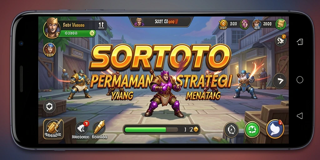 Tangkapan layar utama SORTOTO menampilkan momen strategis yang mendebarkan.
