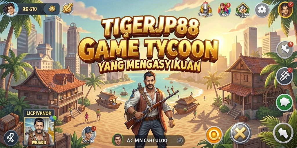 Screenshot utama <strong>TIGERJP88</strong> menunjukkan keseruan gameplay Tycoon yang menantang.