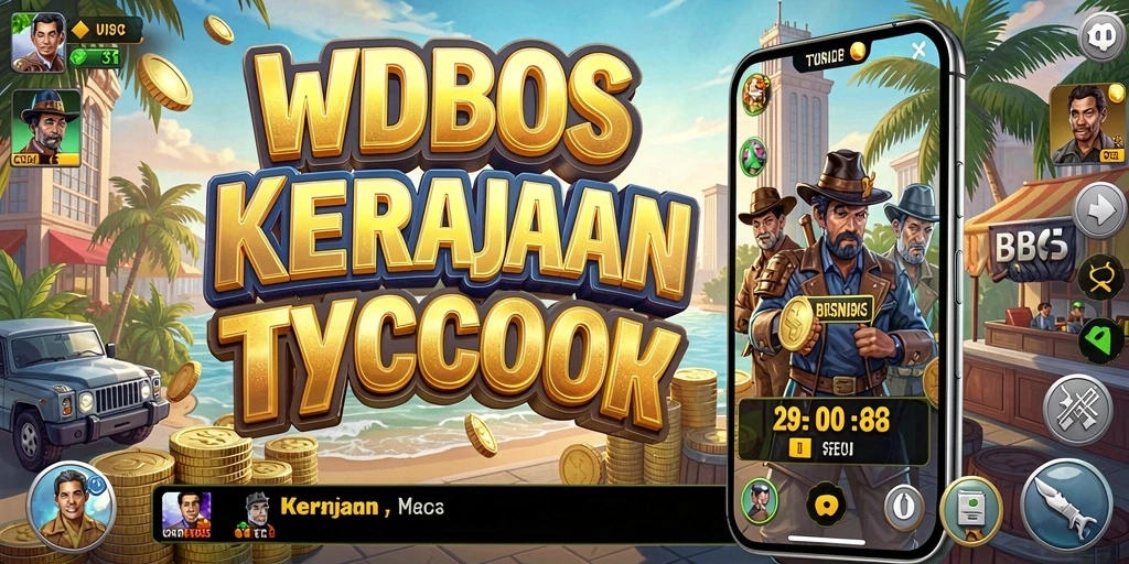 Screenshot gameplay WDBOS menampilkan manajemen bisnis yang mendebarkan.